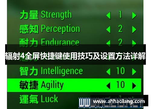 辐射4全屏快捷键使用技巧及设置方法详解 辐射4全屏快捷键使用技巧及设置方法详解